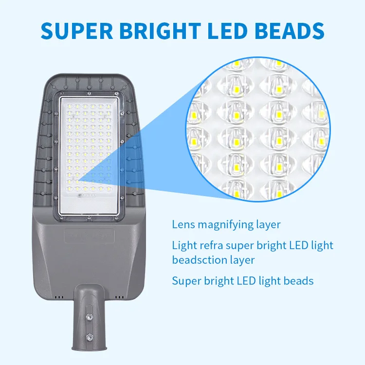 KCD Heavy Duty All In Two Factory Direct High Lumen 5050 SMD Explosion Proof 100w 200w 300w Lithium Battery Solar Street Light