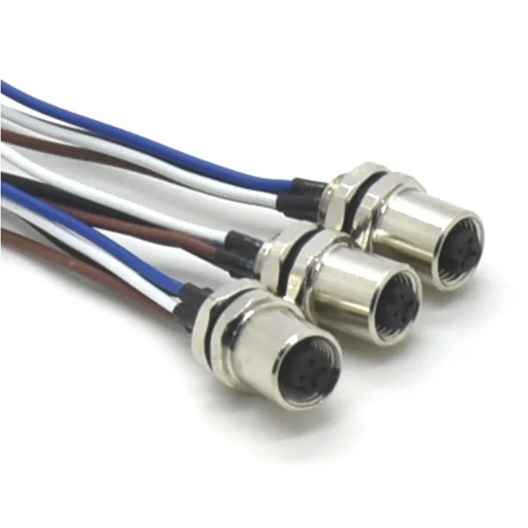 High quality factory direct sale female 4 pin waterproof m5 connector