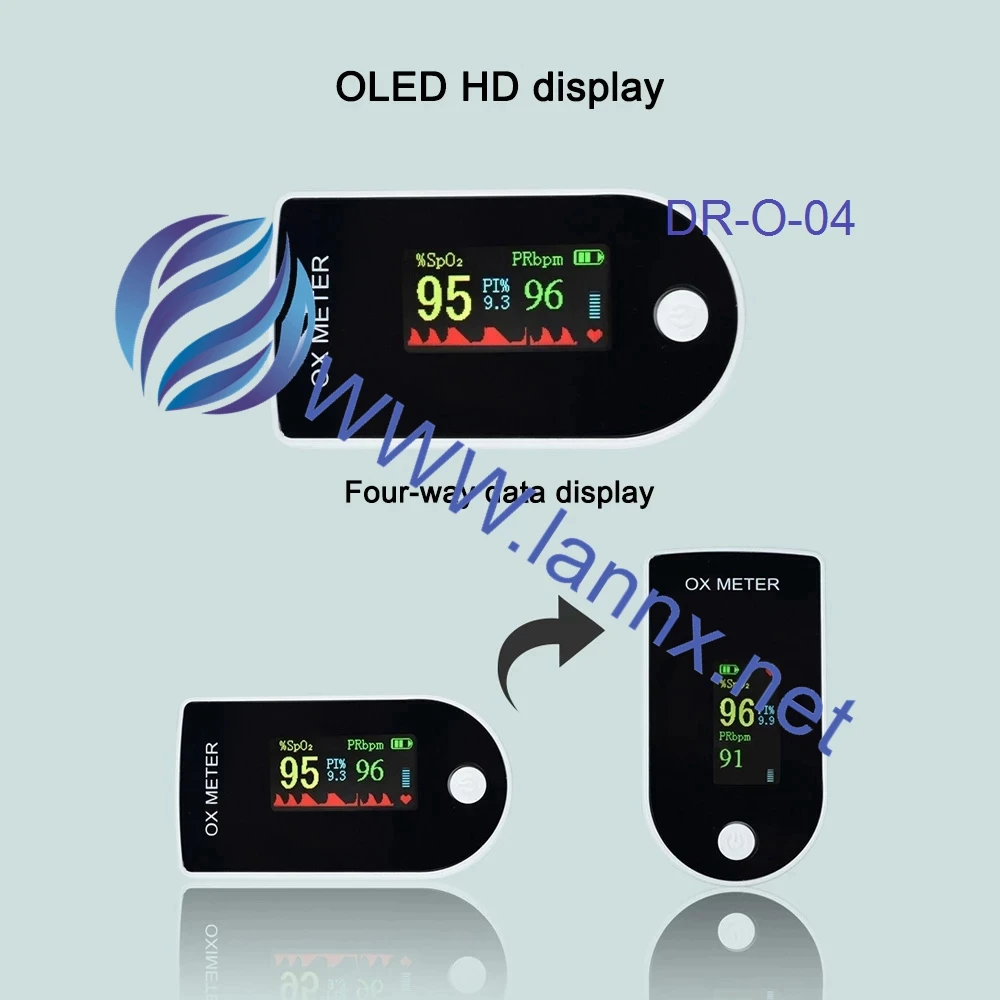 LANNX DR-O-04 TFT screen Digital Display Adult Oksimetre Sleep Monitor Oxymetr Mini Fingertip Pulse Oxmater Quickly Read Oxymetr