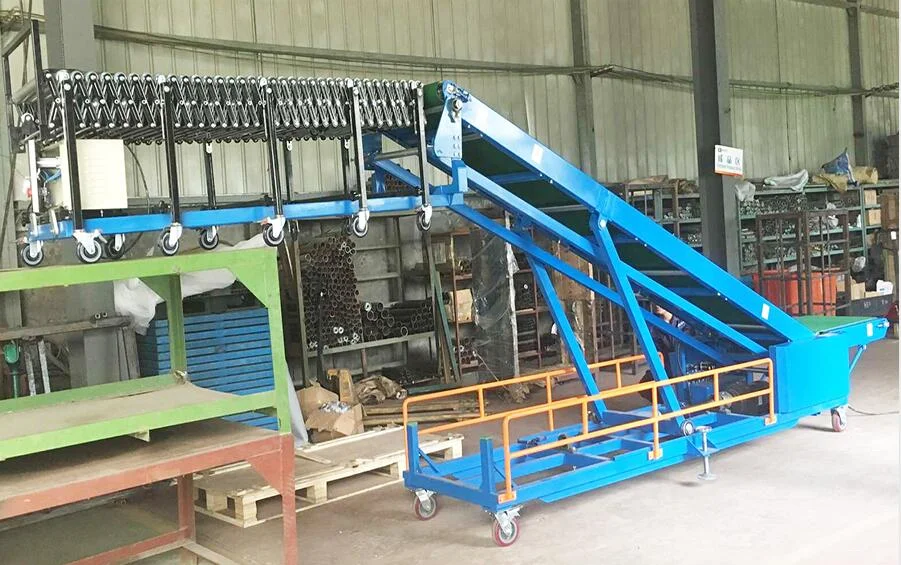 Mobile Type Truck Belt Unloading Conveyor, Container Unloading Conveyor Equipment