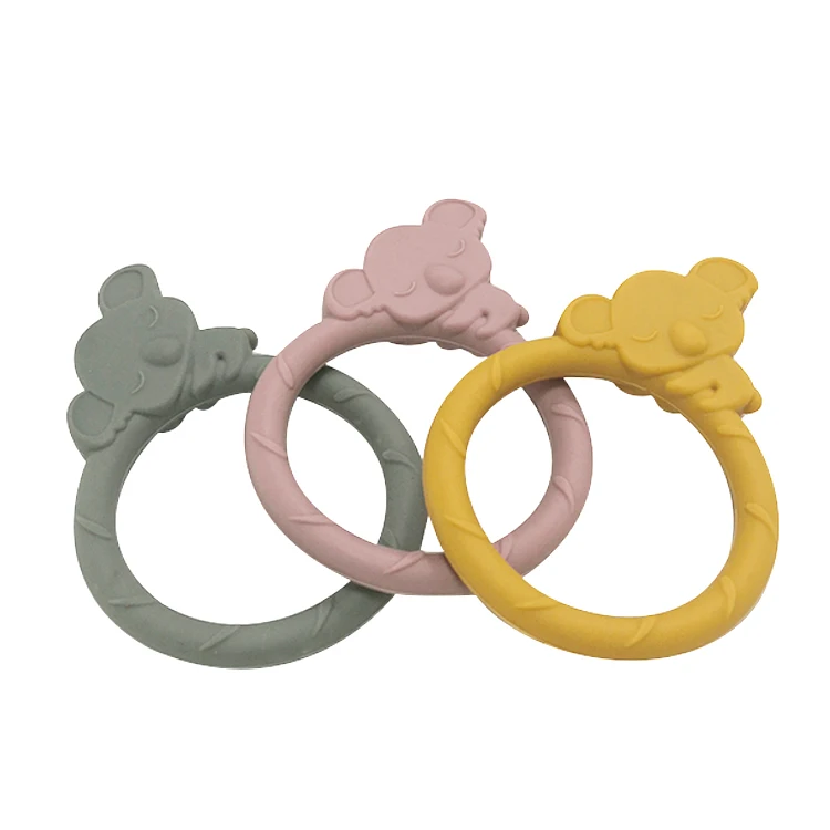 2024 New Natural Rubber Baby Teether Soft Toy Baby Product Food Grade Animal Shape Babies Teething