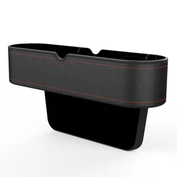Factory front ABS+Leather seat car gap storage box with coin organizer