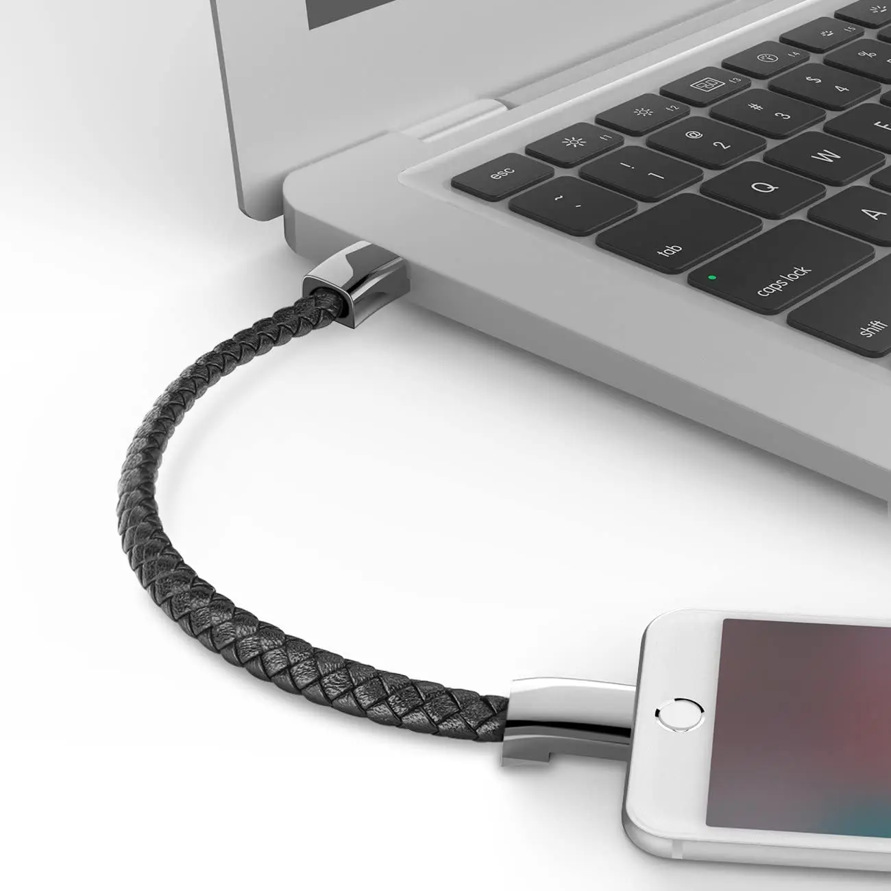 Зарядный браслет кабель для мужчин Портативный Micro Type-C прочный кожаный плетеный Зарядный USB браслет
