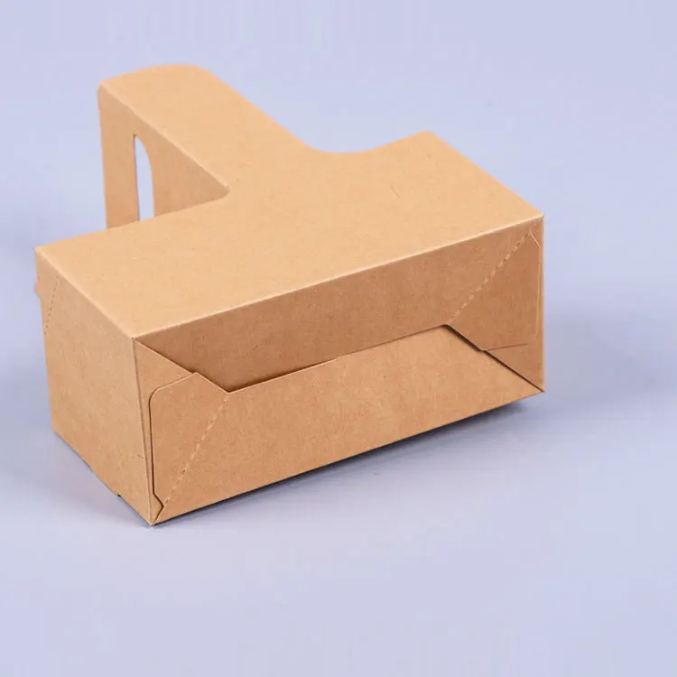 Kraft paper hand-held cup holder custom coffee milk tea thickened disposable cup holder for takeaway packaging white card cup