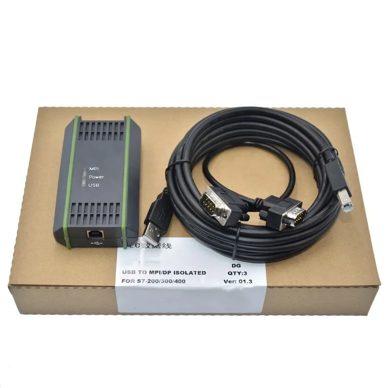 USB/MPI PC Adapter USB 6ES7972-0CB20-0XA0 S7-200/300/400 PLC, MPI/DP/PPI Programming Cable support Win7 32/64bit