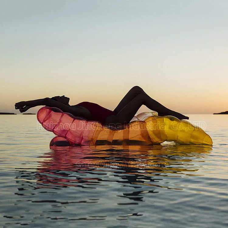 Large Inflatable Luxury Clear Chaise Lounger Pool Float,Inflatable water sofa Inflatable Ride-ons