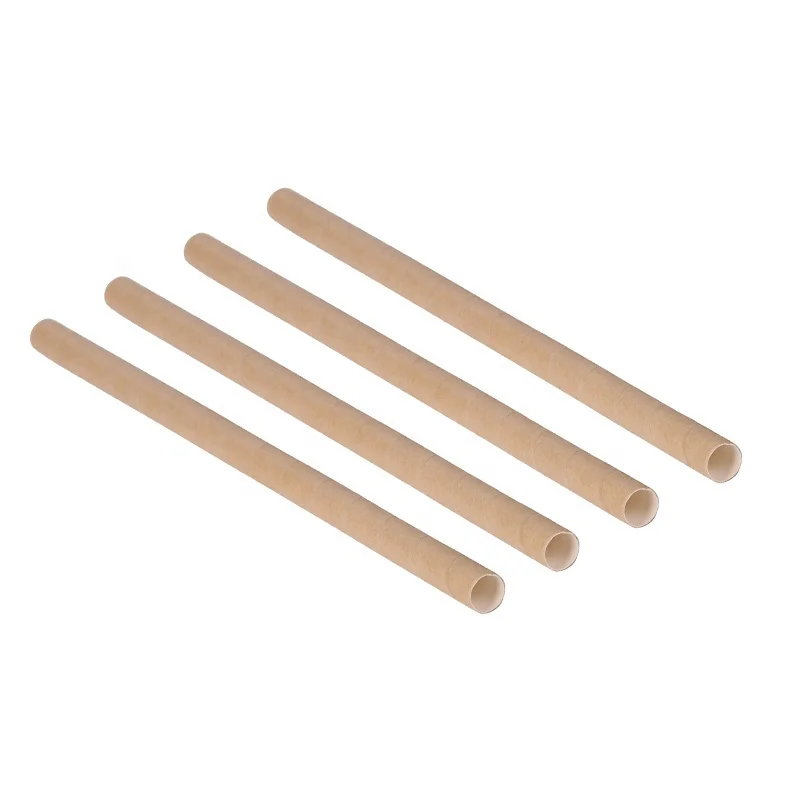 Free Samples Biodegradable Disposable 197x6mm Paper Straw Decorations Striped Cocktail Drinking Straw
