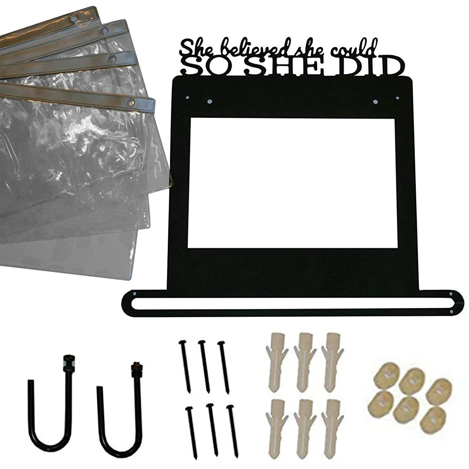 Spot  soshedid metal black Race number plate medal display Hanging race medal display stand