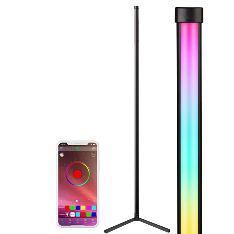 CX-Lighting Symphony Floor Lamp WIFI Dimmable RGB Color Change Remote/APP Control Lighting with 20W