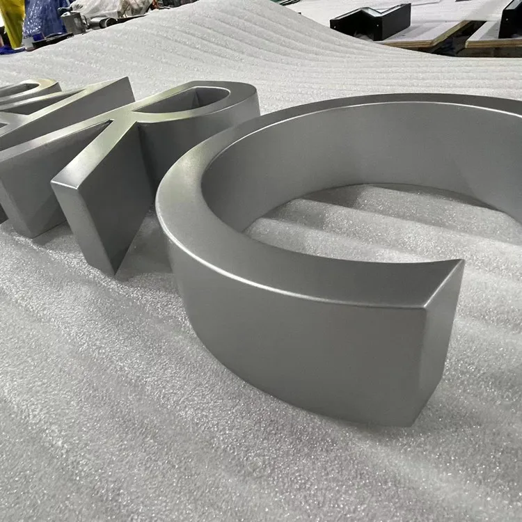 custom store front metal logo silver 3d aluminum cutting metal letter for signs