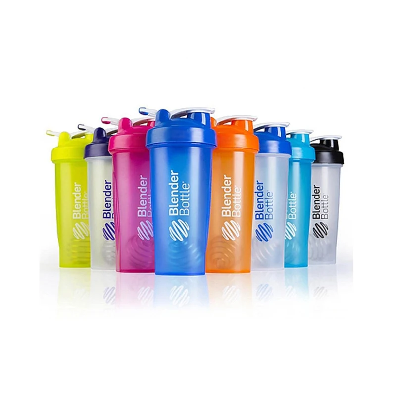 600ml fitness water bottle protein shaker bottle with mixer ball