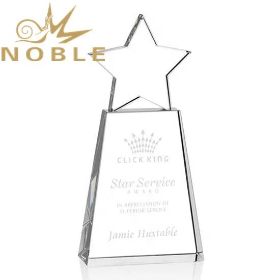 Wholesale Crystal Star Award Trophy Column For Souvenir
