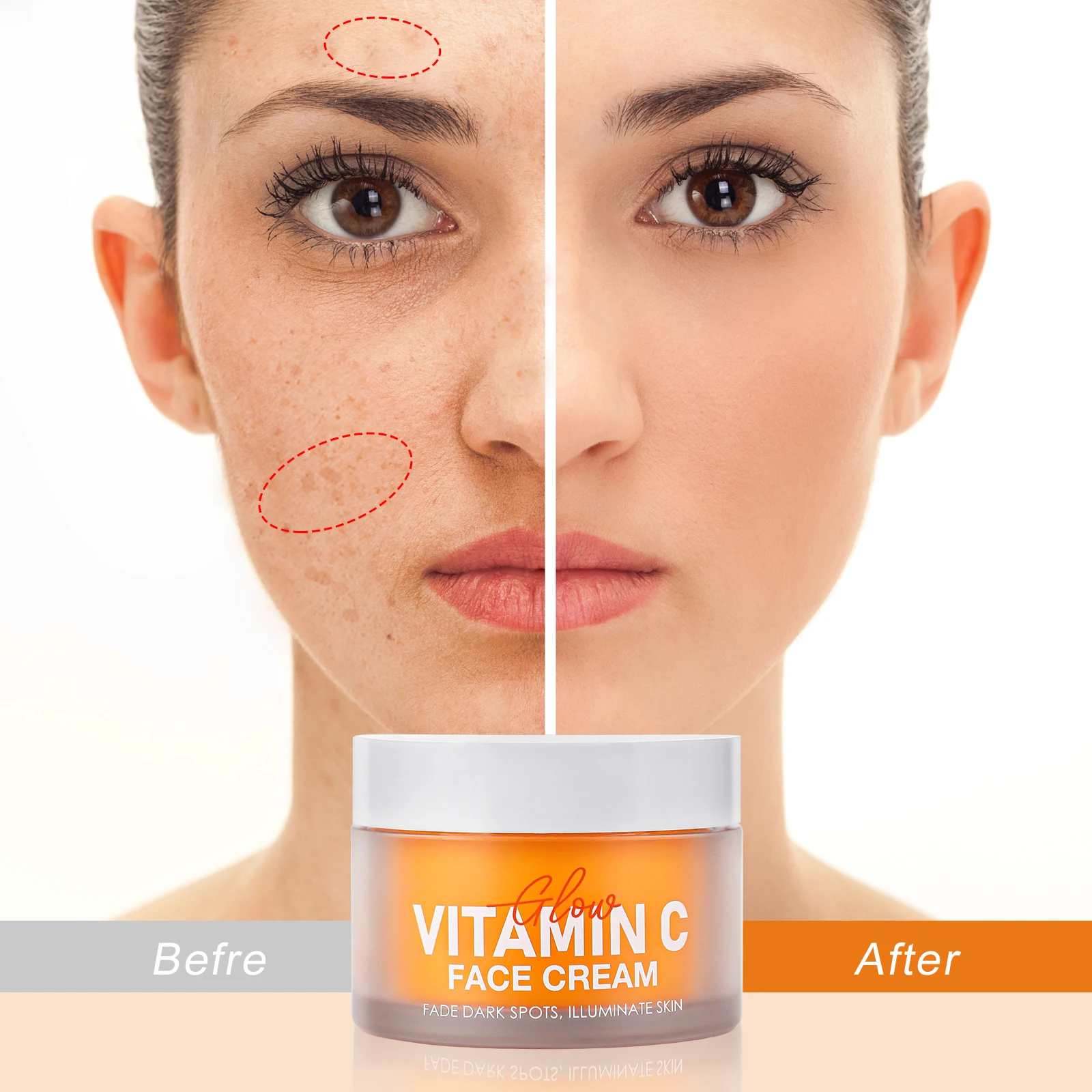 Wholesale Vitamin C face cream private label organic Moisturizing Dark Spot Remover Anti Aging Lightening Whitening face cream