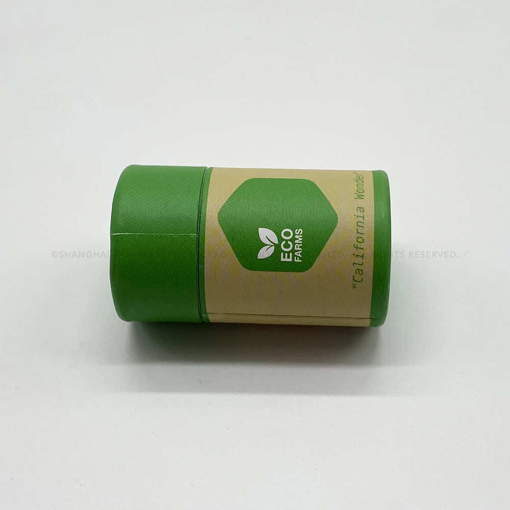 Hot Selling Wholesale Handmade Green Matte Laminated Offset Printed Custom Logo Tea Coffee Bean Gift Packaging Round Tube Box