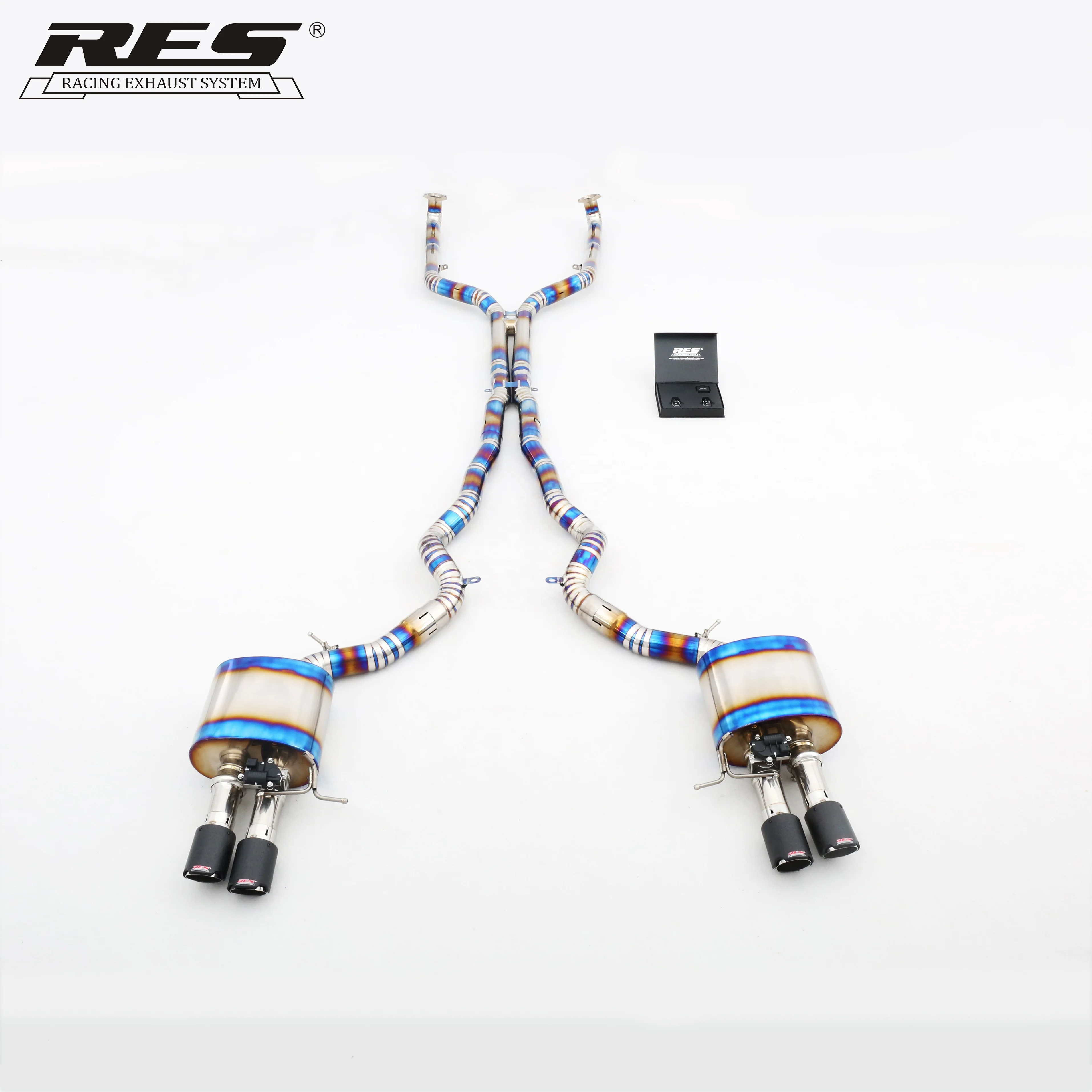 New Stainless steel/Titanium Valvetronic Catback Exhaust Tips system for BMW M5 F10/F90 4.4T S63 Exhaust