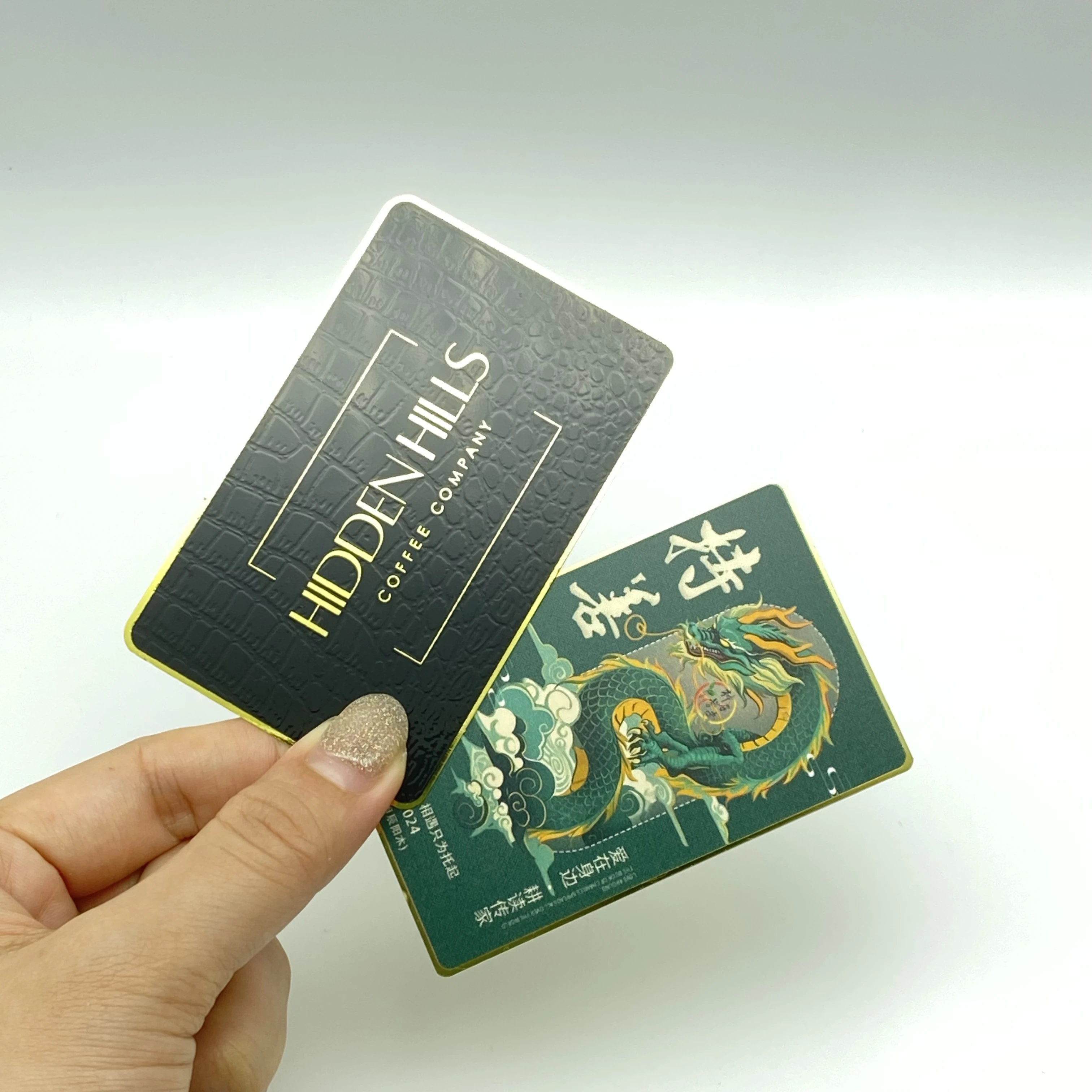 NFC Hybrid Hidden Metal Business Card Brush with Printing and Cutout