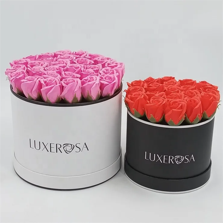 Hot!!! Custom flower rose shipping boxes round paper flower bouquet boxes