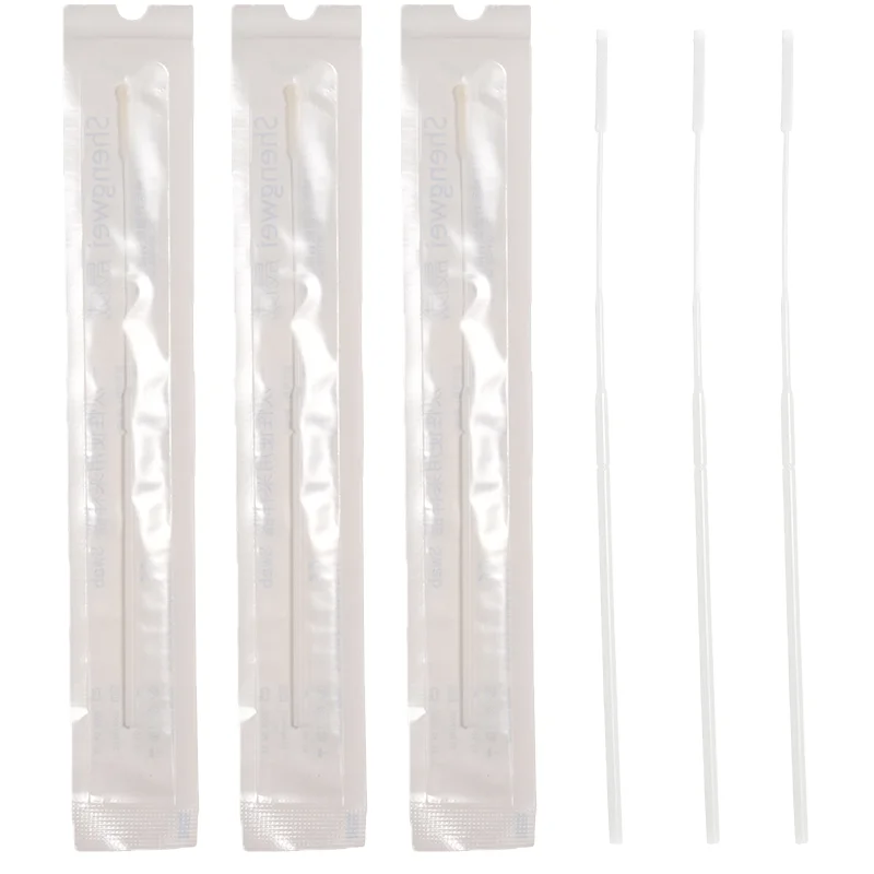 Индивидуальная упаковка, стерильные флокированные носовые тампоны для орального использования