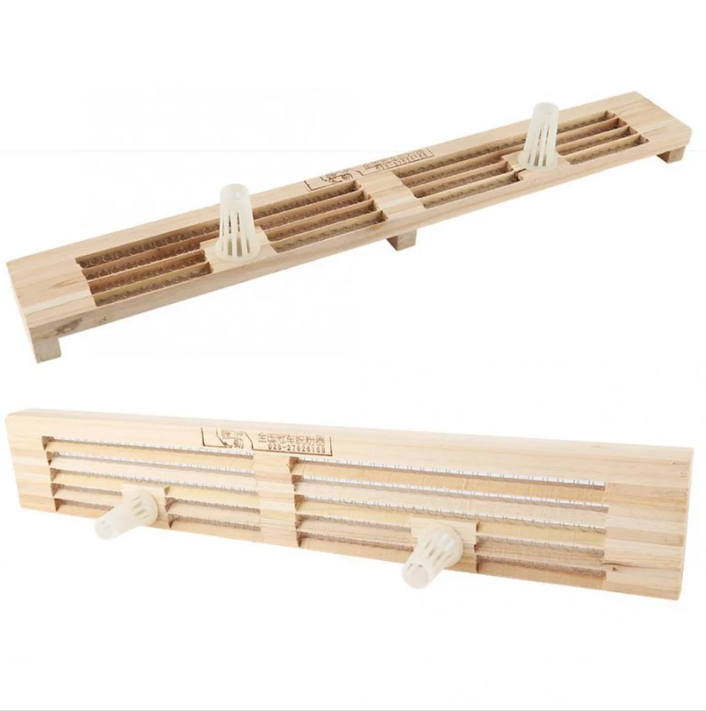 3 4 5 6 rows beehive wooden bee pollen trap box collector bees Beekeeping Tools