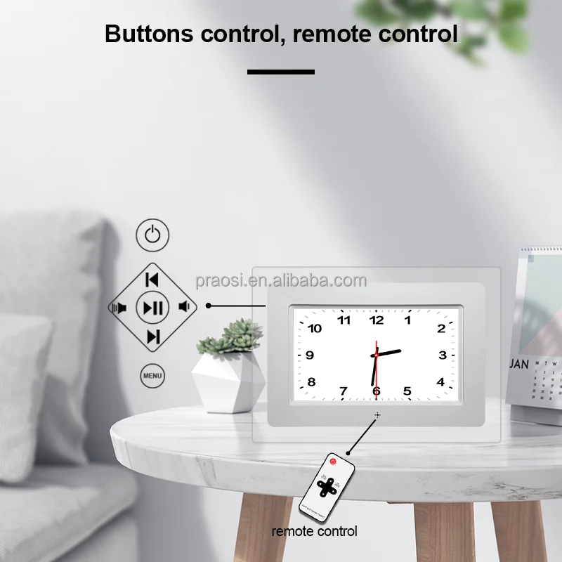 Pros Dementia Memory Loss Alzheimer Digital Calendar Day Analog Clock Auto Dimming Display 24 Alarms 7 inch Acrylic Wall Clocks