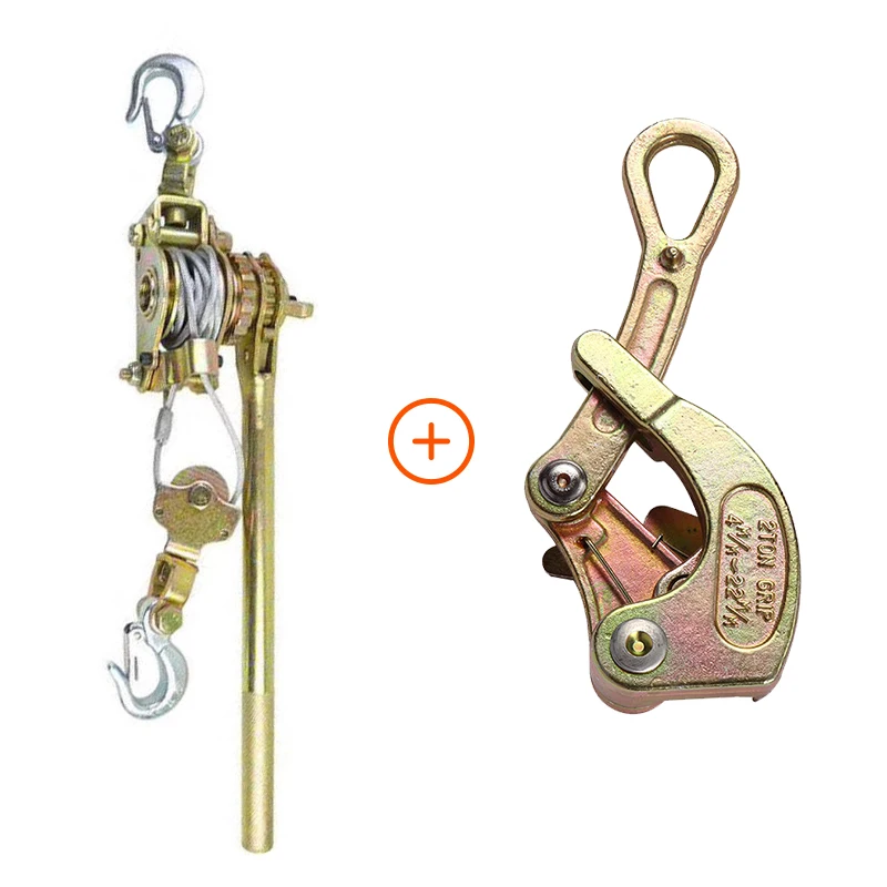 TOYO-INTL SD type 1 ton 2ton 3ton carburizing steel heat treatment wire grip wire rope cable clamp rope steel cable wire grip