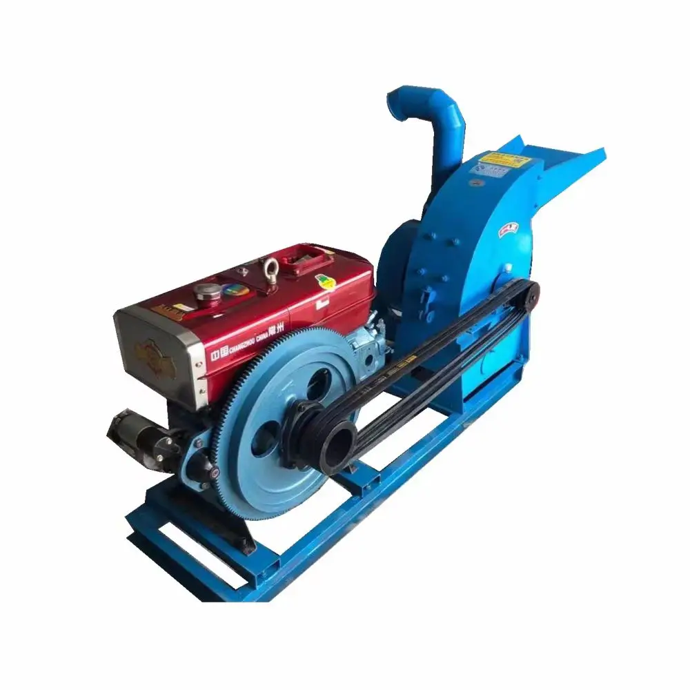 Cattle Sheep Feed Diesel Hammer Mill Corn Rice Husk Maize Grass Alfalfa Straw Crusher Grinding Diesel Machine
