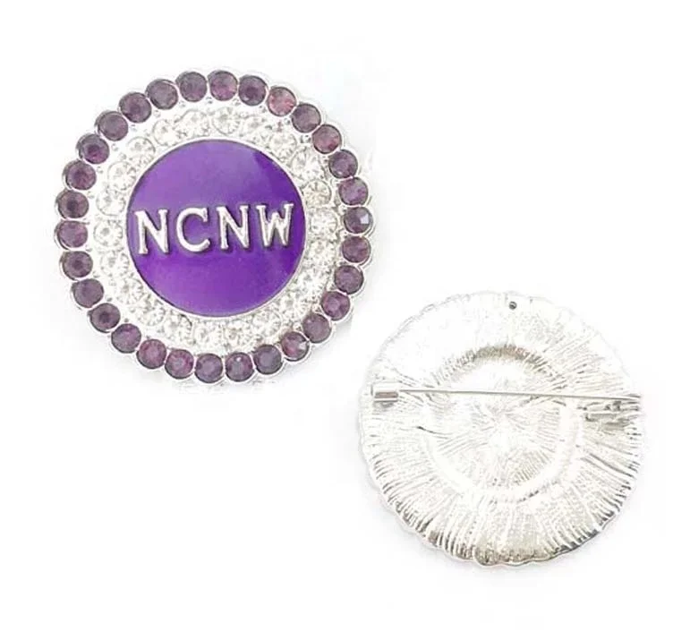 Newest Topvesko Round Circle Purple NCNW Pearl brooch
