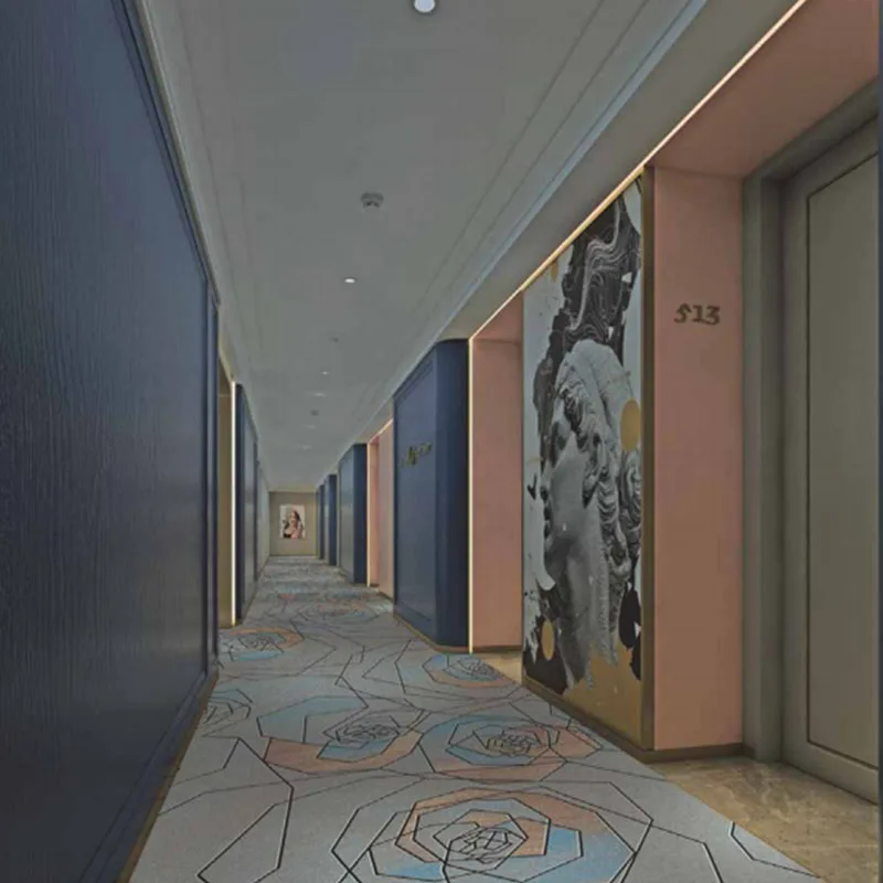 Autovi Eco-friendly Wall To Wall Hotel Carpets Bedroom Commercial broadloom Carpet For Luxury Hotel Lobby Floor