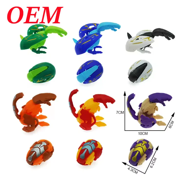 OEM New Style Plastic Deformation Dinosaur Egg Without Printing For Dinosaur Head For Kids Early Education Deformed Toys