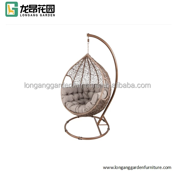 Складное плетеное кресло для яиц уличное садовое подвесное кресло-качели с металлической подставкой