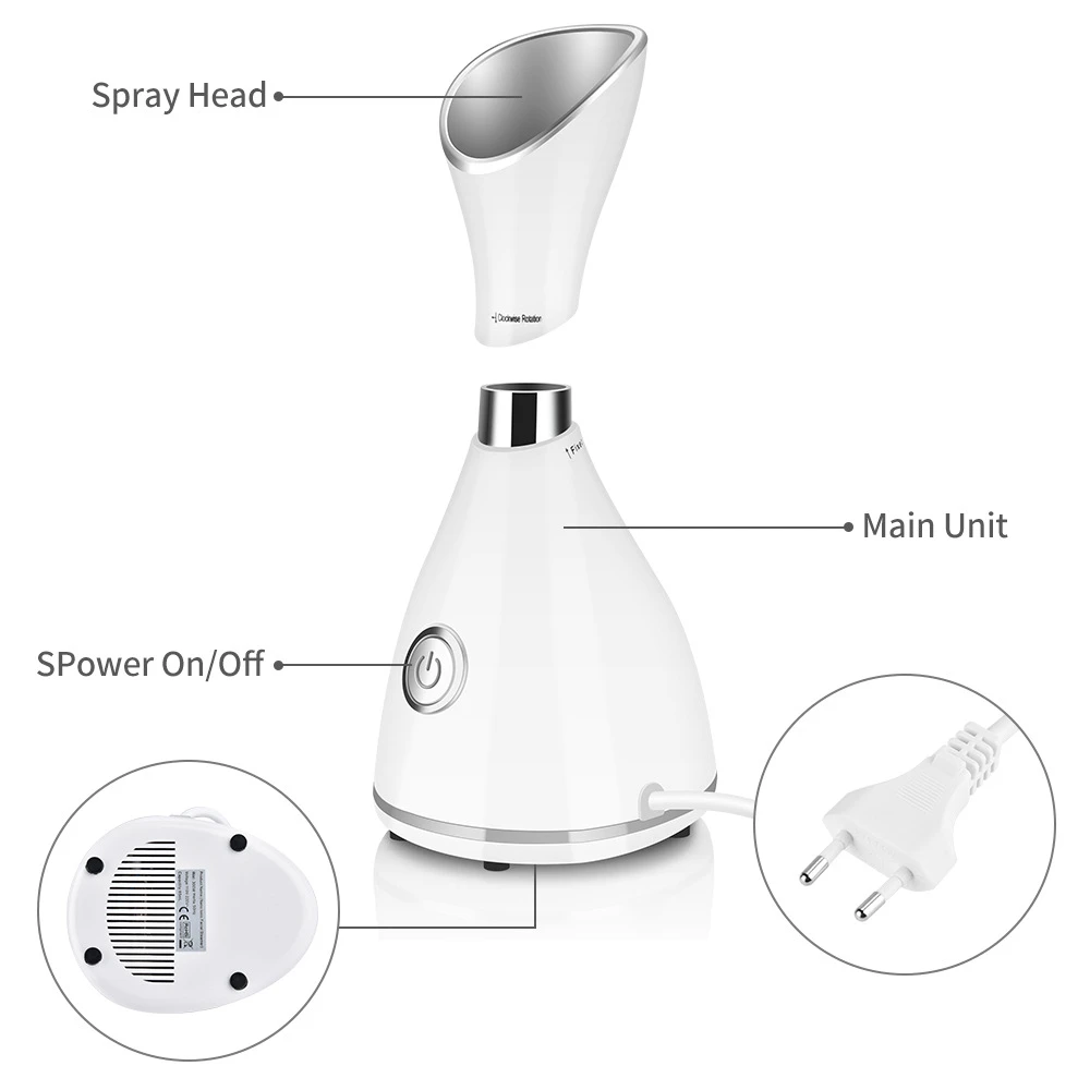 Dropshipping home use multifunction hot and cold portable vapozone face stface steam machine facial steamer