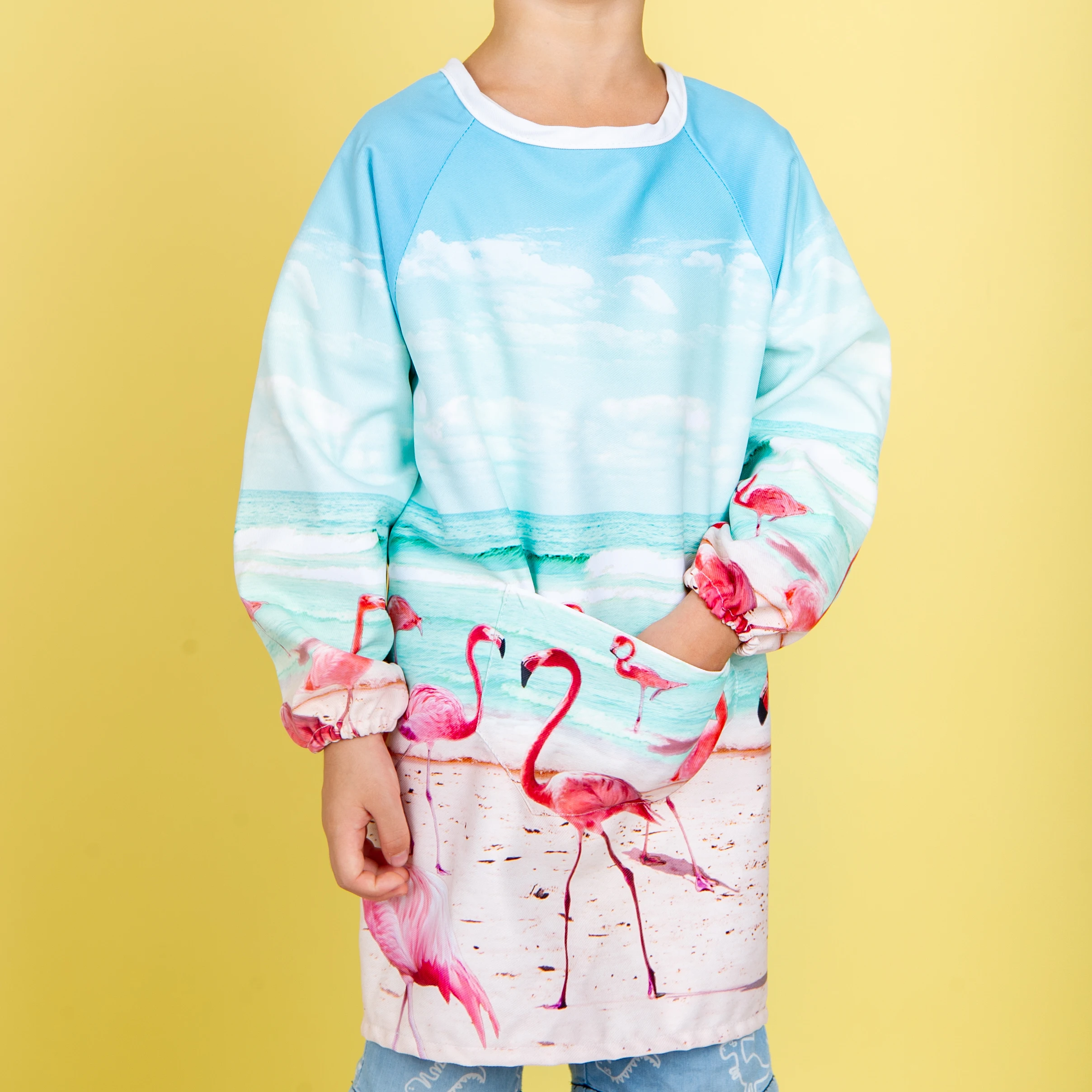 KEFEI Custom OEM Children Apron 100% Polyester Skin-friendly Material 100% Waterproof Polyester Painting Apron For kids