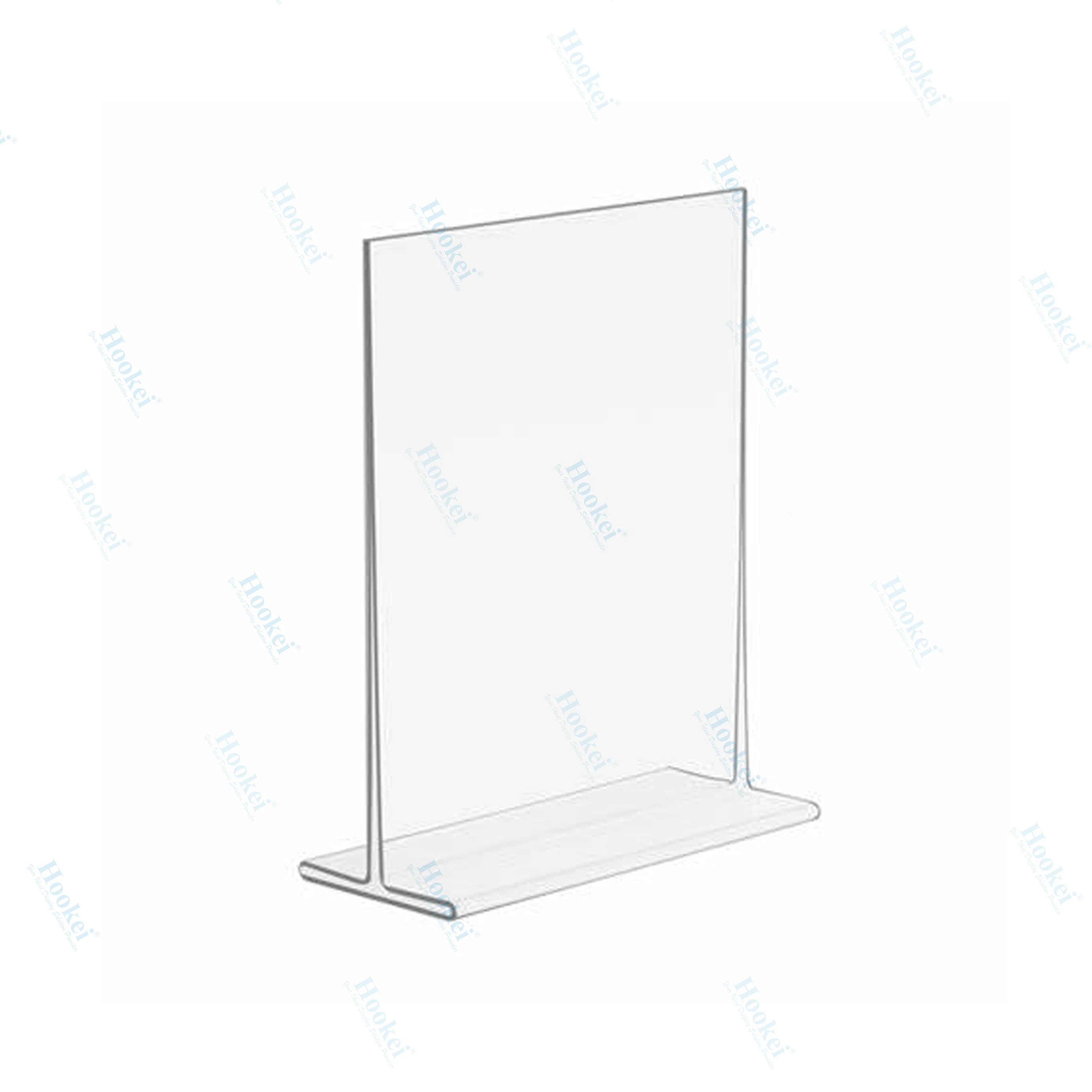 Transparent A4 /A5 / A6 Acrylic Label Holder Price Tag Displays Sign Holder Horizontal Slanted L-Shape for Table Display