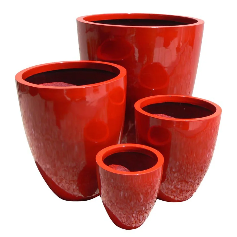 Flower Pots & Planters Fast Delivery Durable Matches Diverse Styles Round Shape Fiberglass Planter Garden Pots From Vietnam