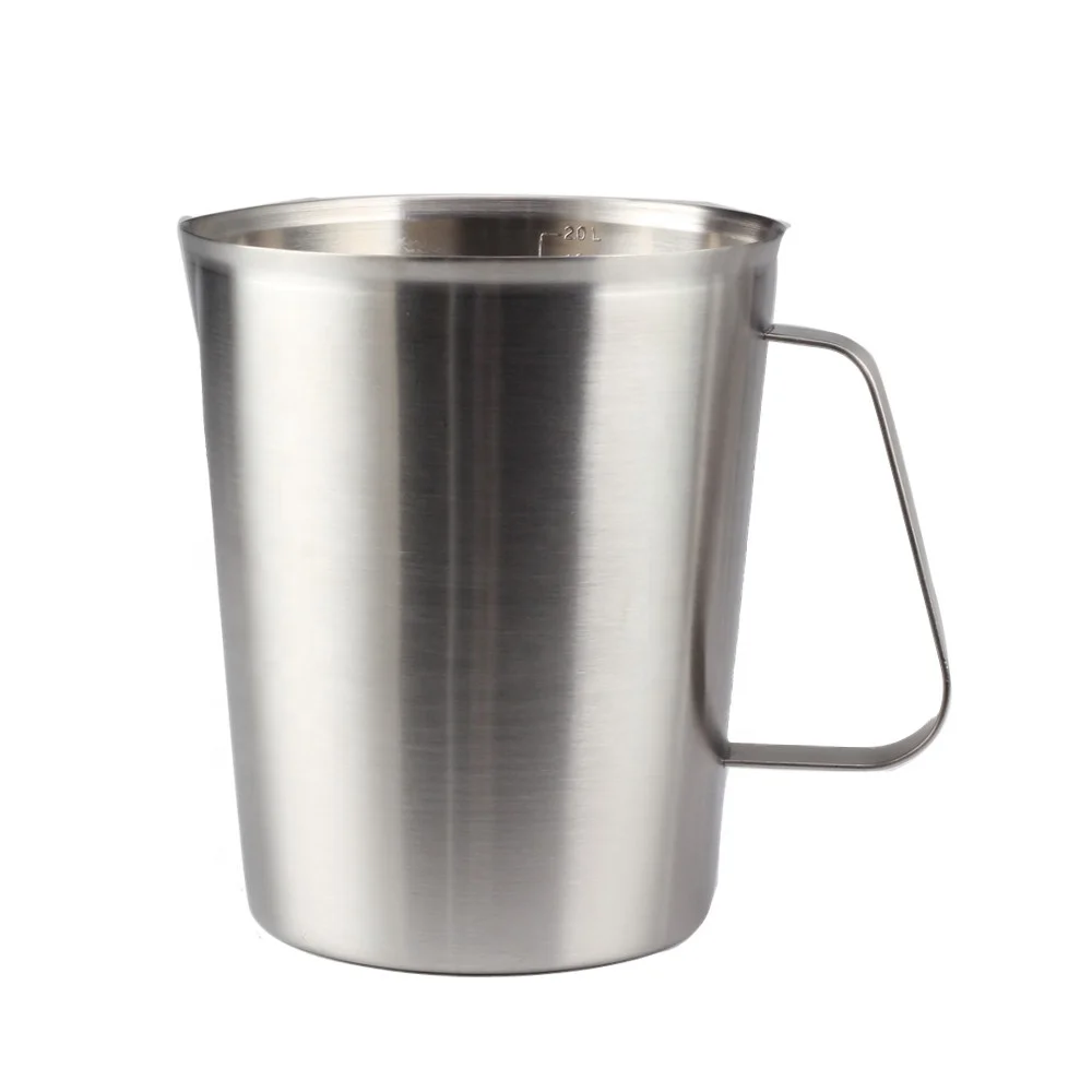 2000ML With Marking And Handle Stainless Steel Measuring Cup Milk Pitcher