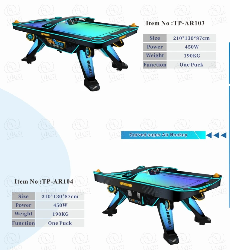 Premium Coin-Operated Air Hockey Table Power Hockey For Arcades and Entertainment Centers
