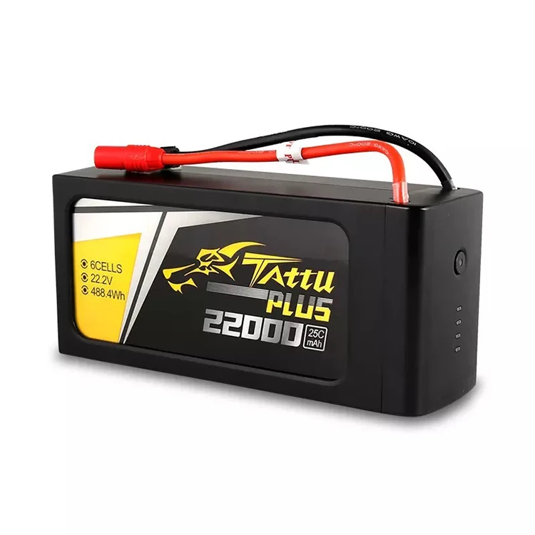 Tattu Plus 22000mAh 6S 25C 22.2V Lipo Drone Battery Pack for UAV