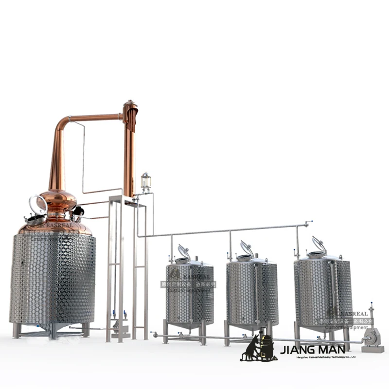 [JiangMan]-Copper Alembic Still 2000L/3000L/4000L Copper Single Malt Whiskey Pot Still