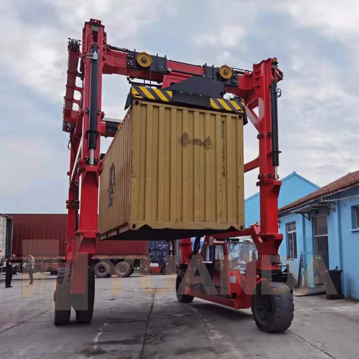Factory Price 60 Ton Container straddle carrier for sale Manufacturer Customized processing Improve transfer efficiency