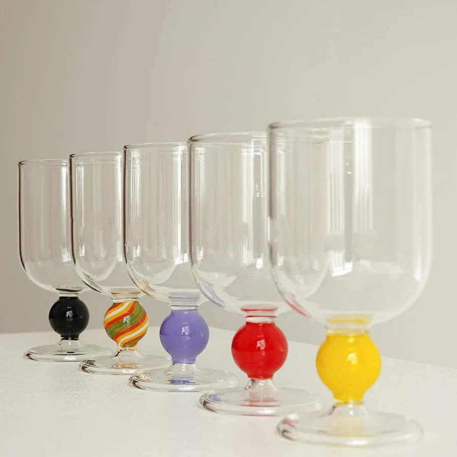 Stained Glass Champagne Cups High Borosilicate Creative Tall Home Large Capacity Wine Cocktail Glass Cup