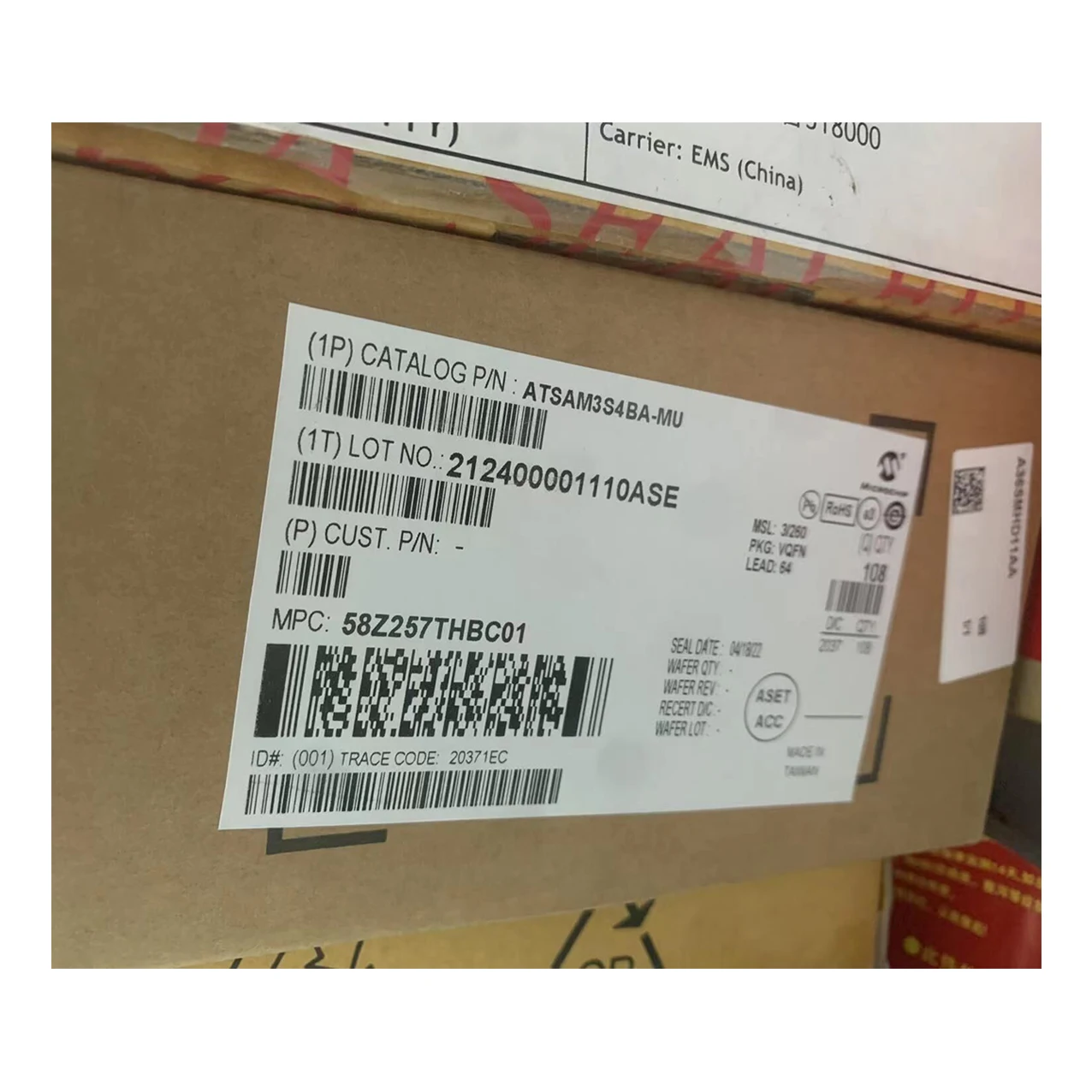 ATSAM3S4BA-MU QFN64  ARM-based Flash MCU Processor