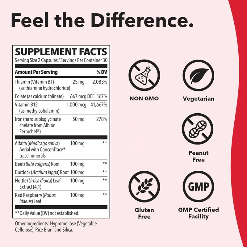 Hot selling Iron Viatmin C Strength Immunity Capsule Red Date Vegan Iron Capsules Support Reproductive & Blood Iron Capsule