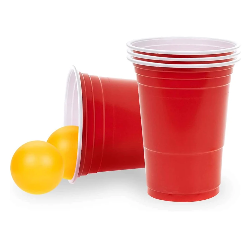 16oz Red party cups plastic shot glasses beer pong game plastic cups for drinking and playing