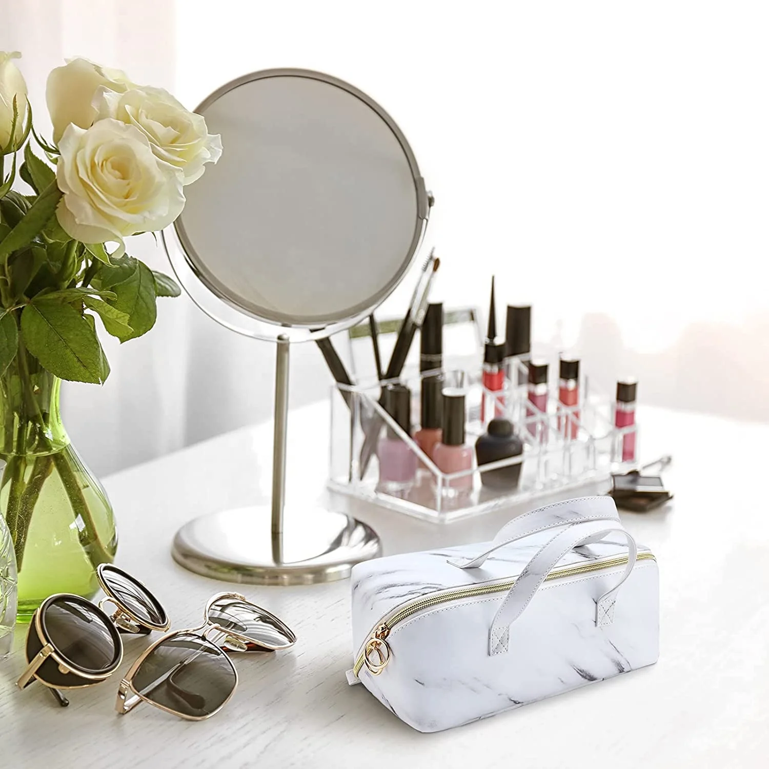 Capacity Cosmetic Bag Ladies Pencil Case Make Up Bag Makeup Bag Pencil Case Cosmetic Travel Pouch