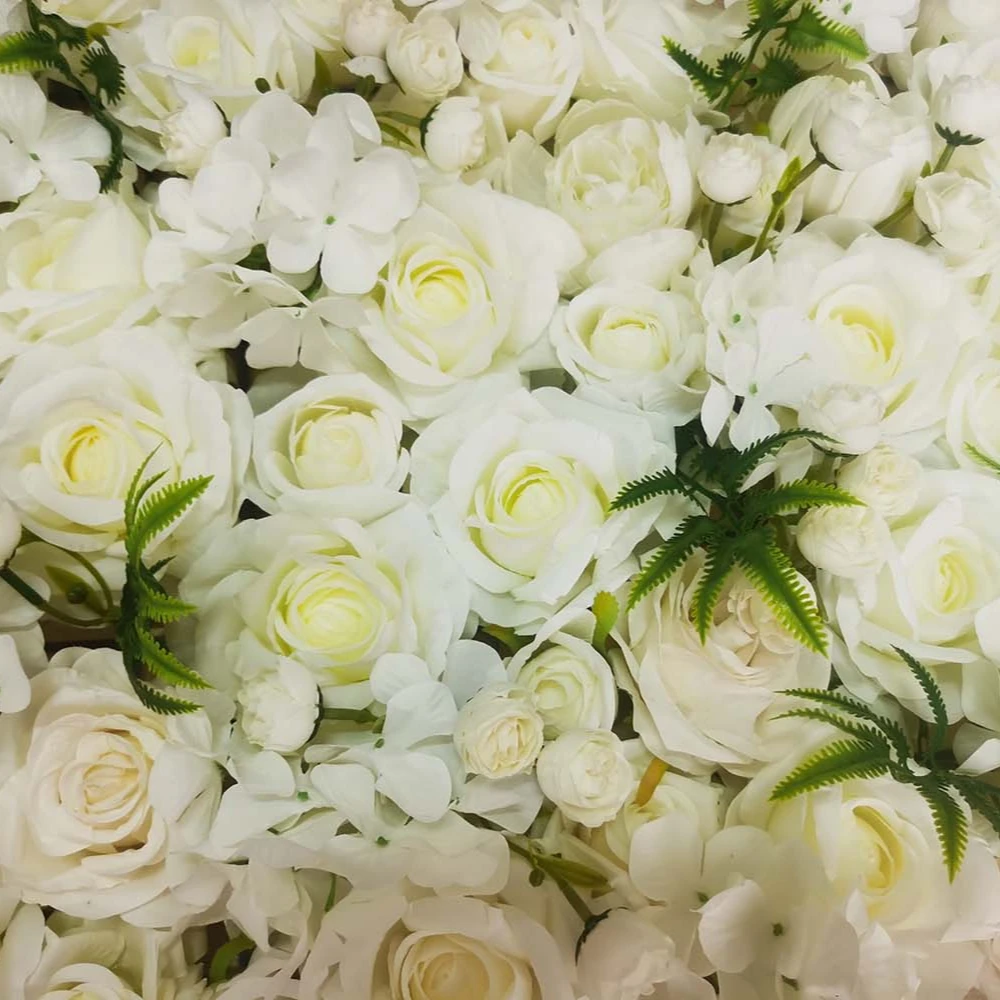 Artificial rose flowers wall panel party decorations Silk 3D flower wall wedding backdrop decor for wedding