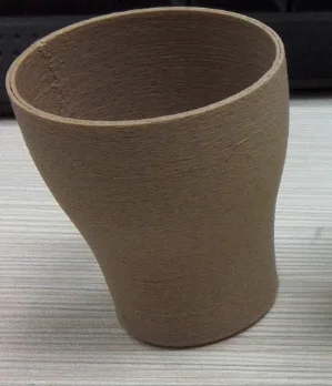 Low Volume/Batch Production Wood Appearance Decoration Vase By 3D Printed PLA Filament 3D Printing Service