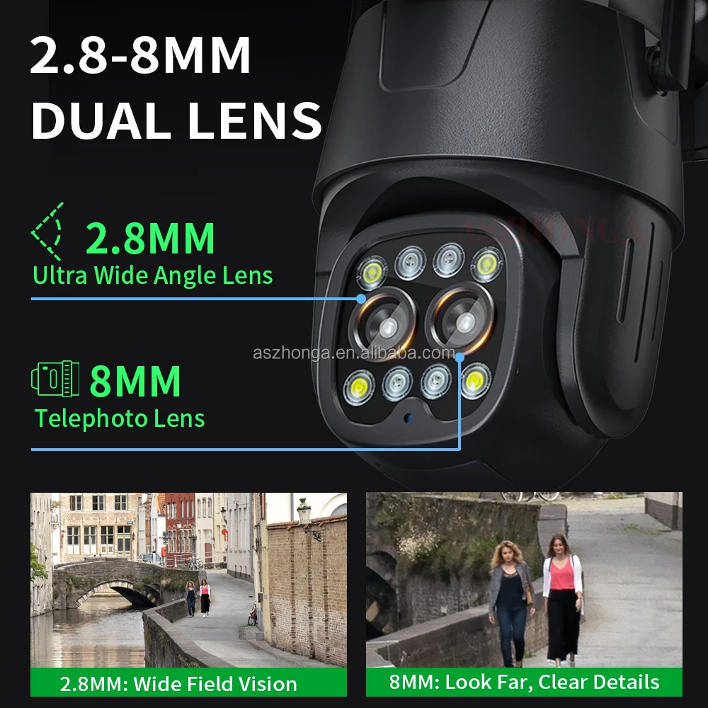 2K 1080P WIFI Security IP Camera Wireless 2MP 3G 4G SIM Card Outdoor PTZ CCTV Surveillance Cam 40W 20A Battery Solar Panel CamHi