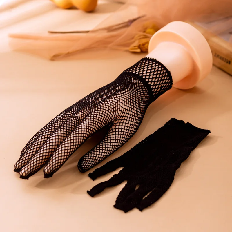 Spring and Autumn Sunscreen, Sunshade and UV Gloves for Women Riding and Driving Lace White Gloves, Summer Thin F