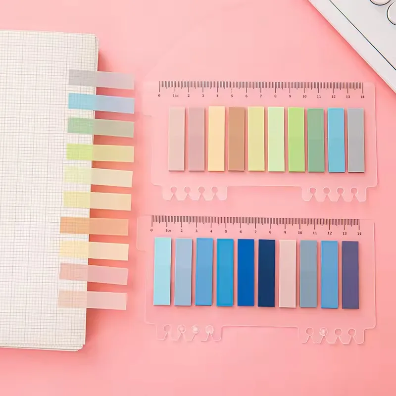 Low MOQ Transparent PET Memo Pads Waterproof Stickers Tag Divider Flag Notes Self Adhesive Note Pad 200 Pcs Index Card