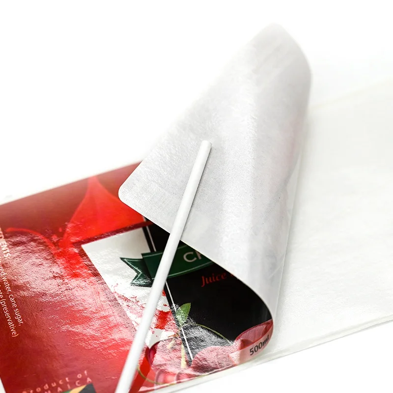 Private Label Drink Printing Waterproof Adhesive Cherry Juice Bottle Packaging Sticker Labels Drink Beverage Bottle Label